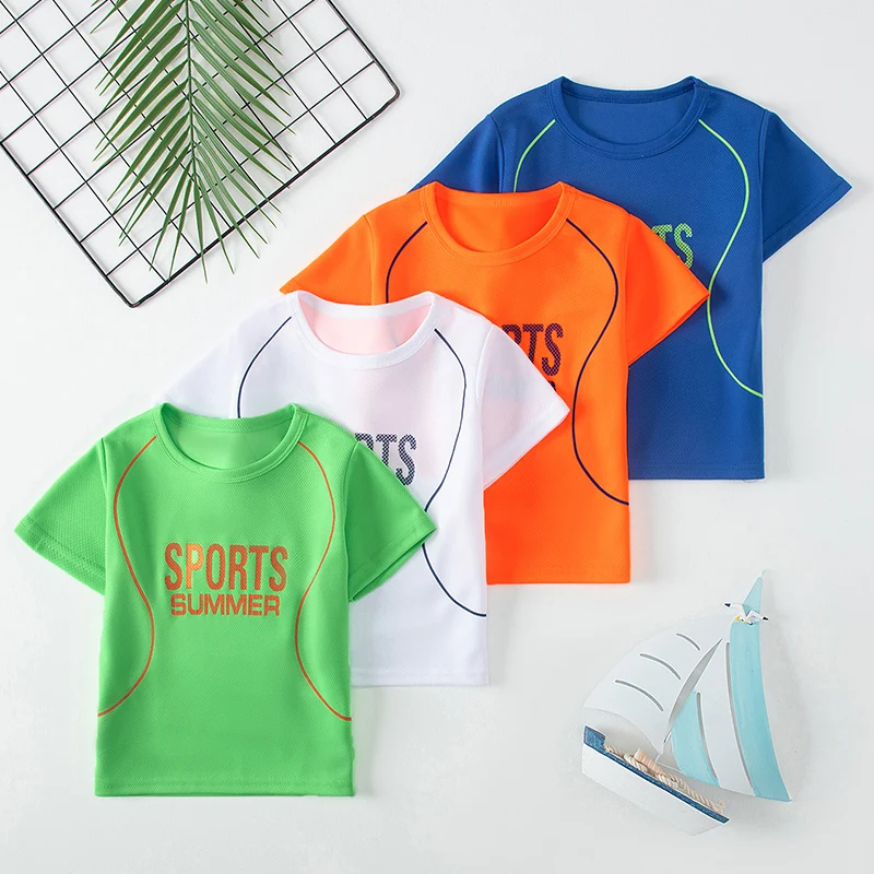 3/2 Pcs Children's Summer Breathable Quick-drying Suit Boys' Leisure Sports T-shirt Short-sleeved Girls' Joker Comfortable Short