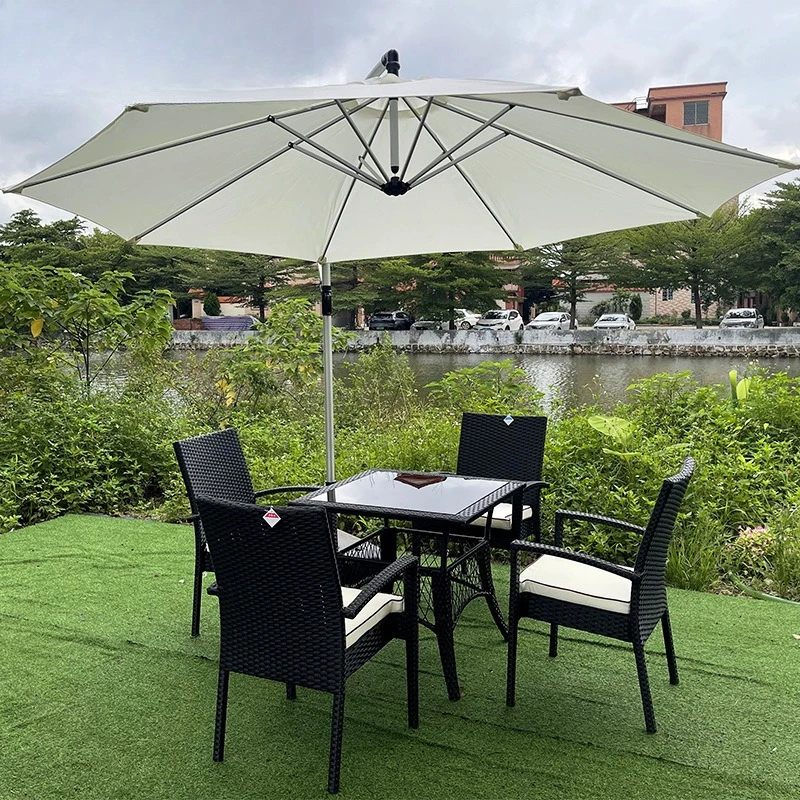 

Simple outdoor villa courtyard tea table combination furniture outdoor garden terrace rattan chair