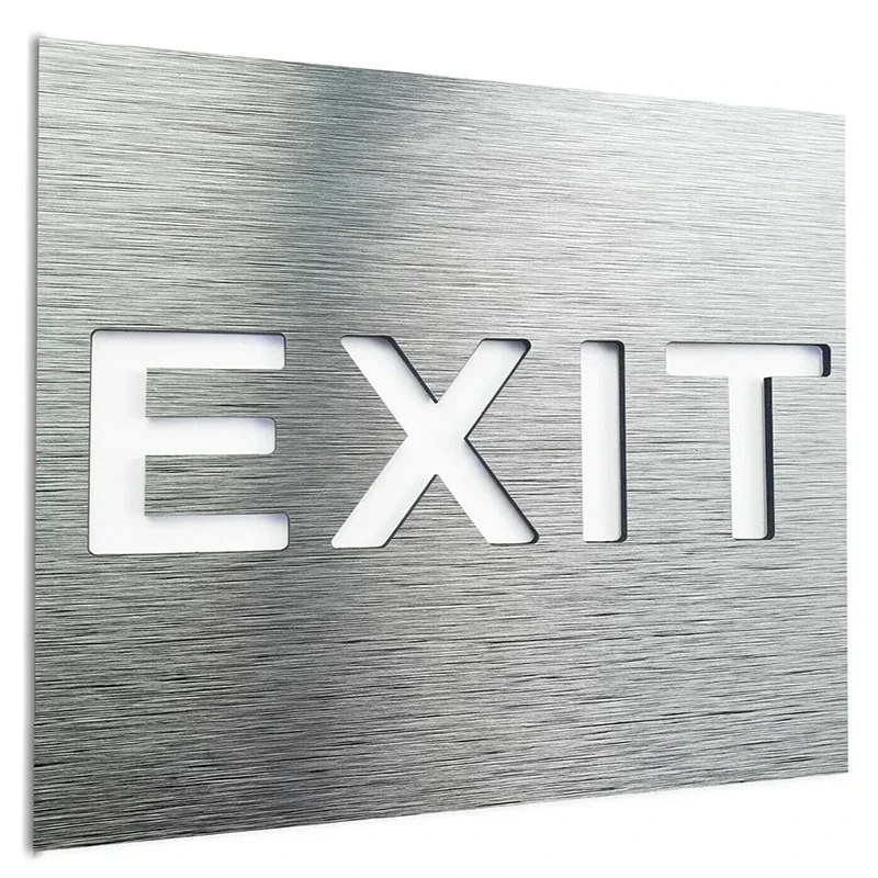 Customized Composite Aluminum Board  Emergency Exit Sign Door Wall Directional Renovation Door Number Sign