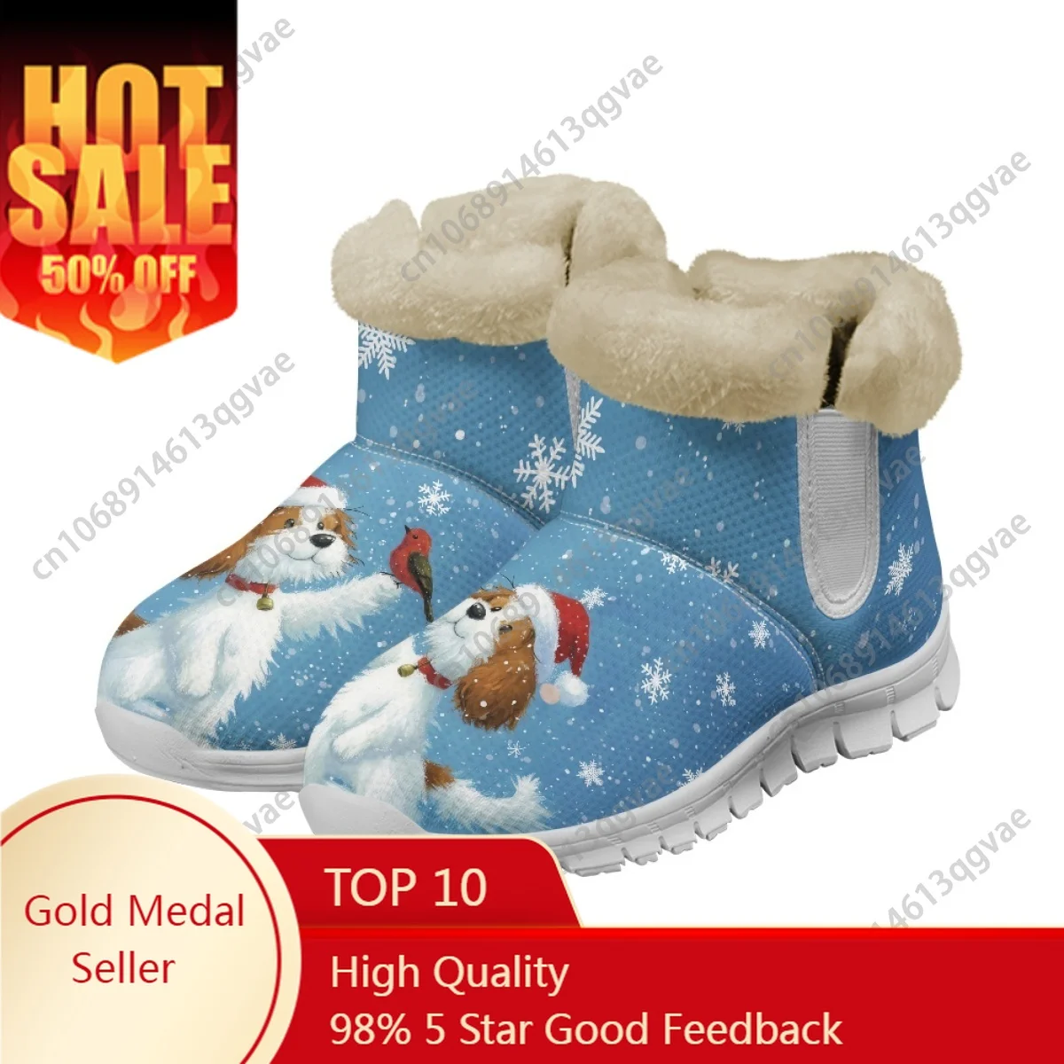 

Merry Christmas Snowman Sled Snow Boots Mens Womens Teenager Customized Boot Casual Snow Shoe High Quality Couple Sports Shoes