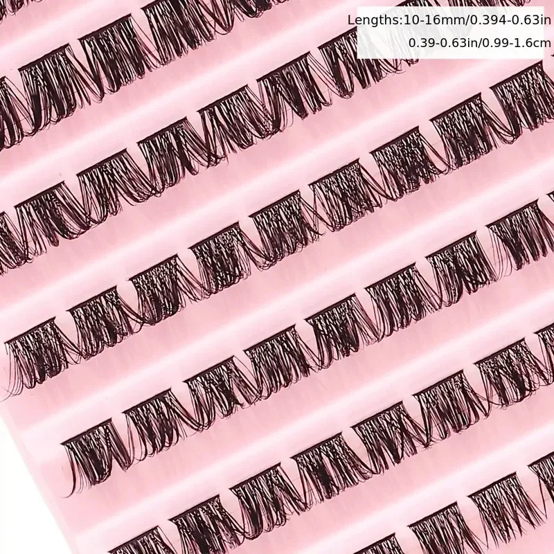 Cluster di ciglia finte naturali lunghe e spesse flessibili, occhi leggeri e confortevoli, perfettamente aderenti, 120 pezzi, ideale per il trucco fai da te