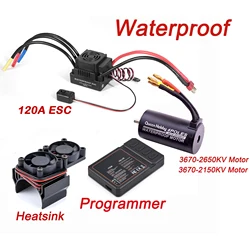 Impermeabile 3660 3300KV / 3800KV & 3670 2150KV / 2650KV Motore Brushless 80A / 120A Brushless ESC Combo Set per 1/8 RC Auto