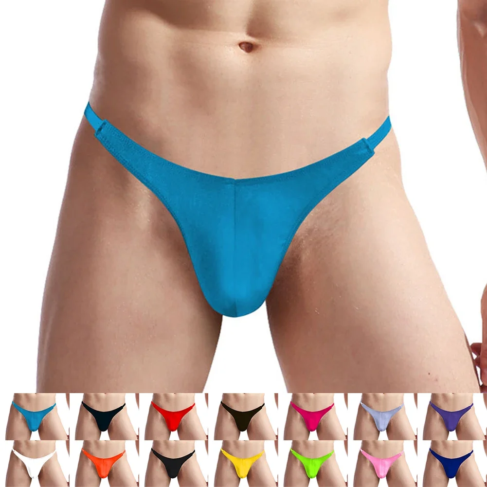 Sexy Mens Thongs G-string Briefs T-back Stretch Underpants Low Waist Pouch Panties Thin Breath Bikini Underwear Jock Strap Hombr