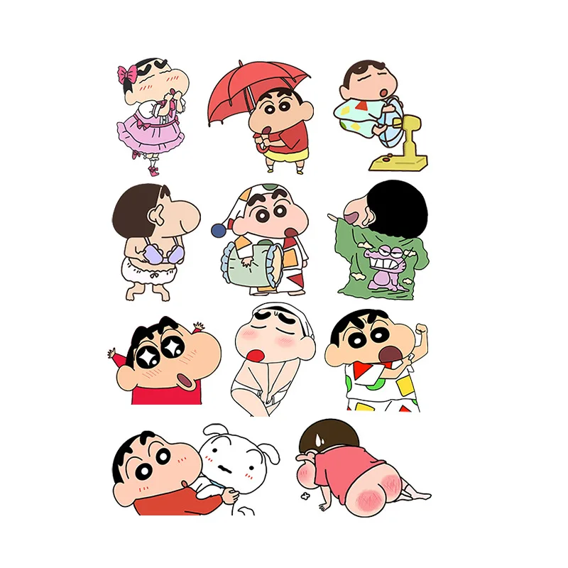 29X21cm Anime Crayon Shin-chan Wall Stickers Children\'s Bedroom Wall Stickers Crayon Shin-chan PVC Stickers Decoration Gift