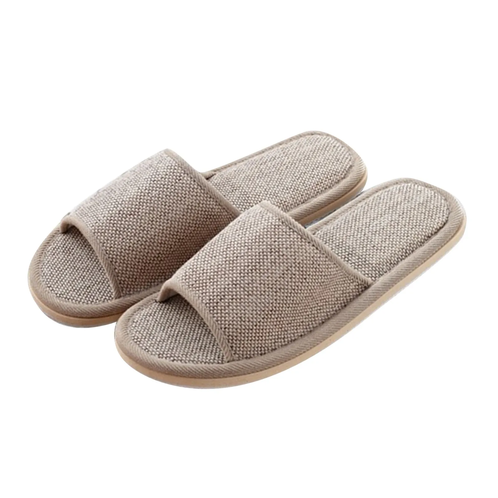 Womens Household Slippers Mens Couples Fashion Casual Home Slippers Indoor Floor Flat Shoes Sandals Linen Shoes Mute Slipper