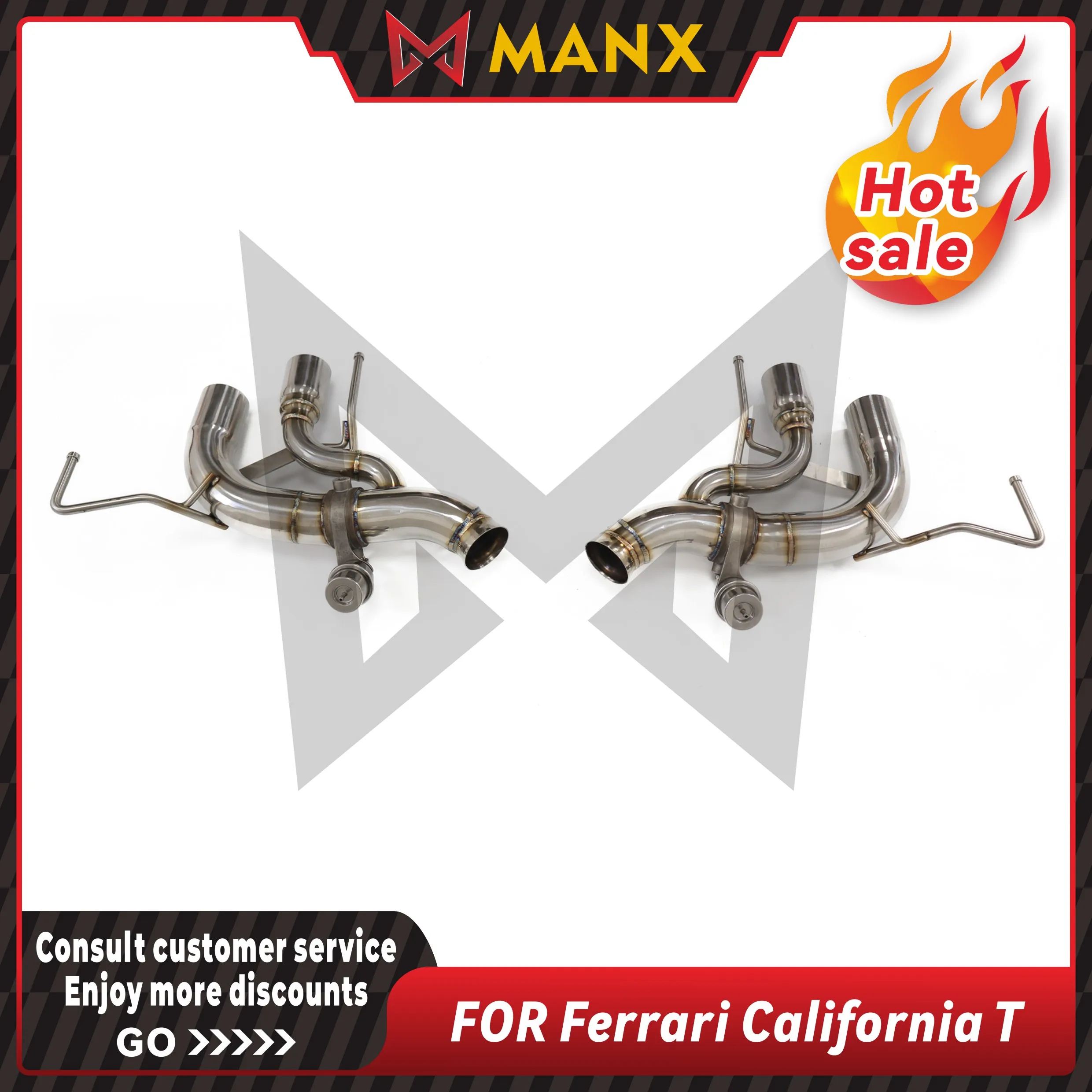 

MANX Car Exhaust System for Ferrari California T Stainless steels Catback exhaust pipe Muffler with remote control valve