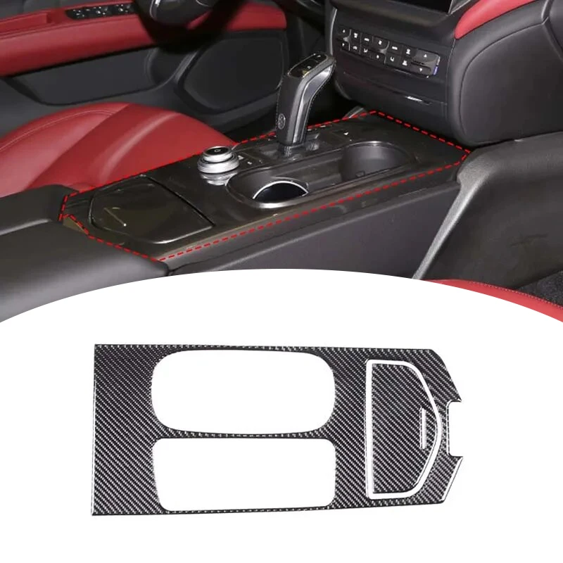 

For Maserati Ghibli III (M157) 2014-2022 Car Central Control Gear Panel Sticker Soft Carbon Fiber Decorative Accessories LHD