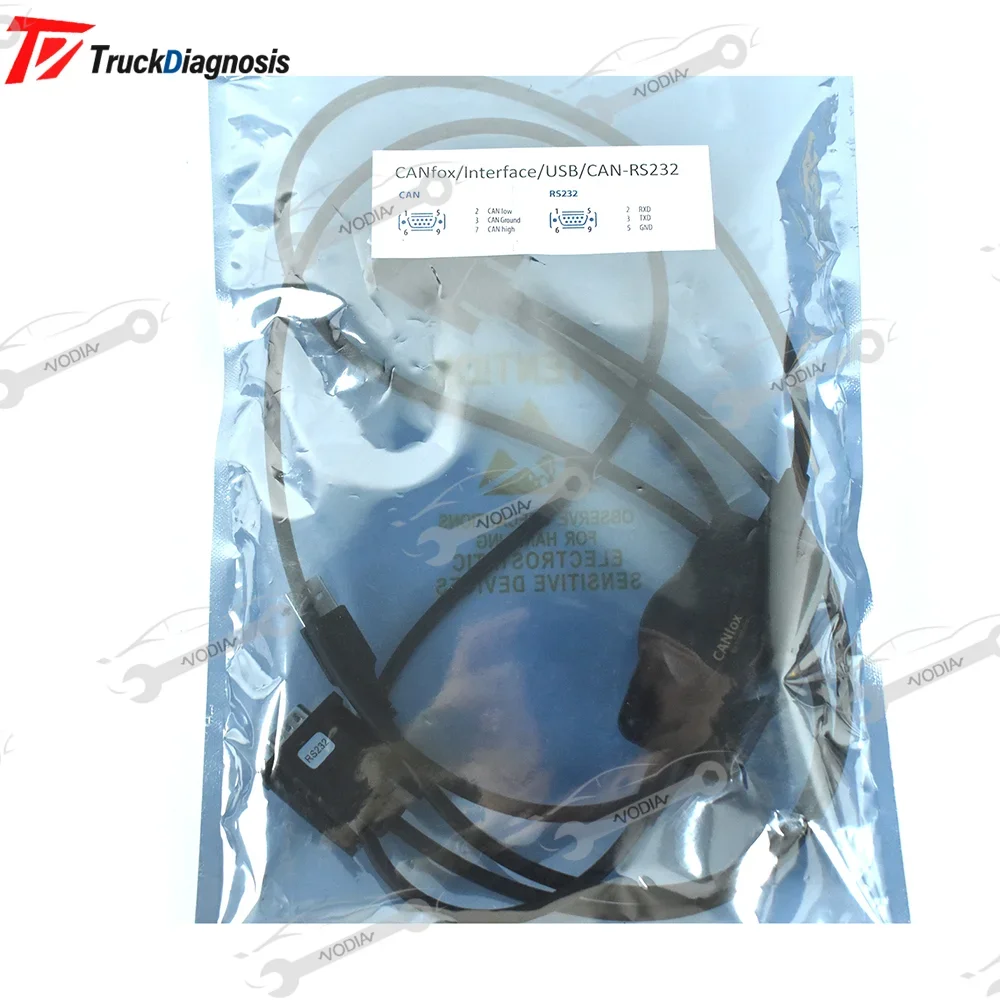 for Liebherr Heavy Duty Truck Diagnostic Kit with DB9 to 9-Pin Deutsch Cable Canfox for Vehicle Monitoring System