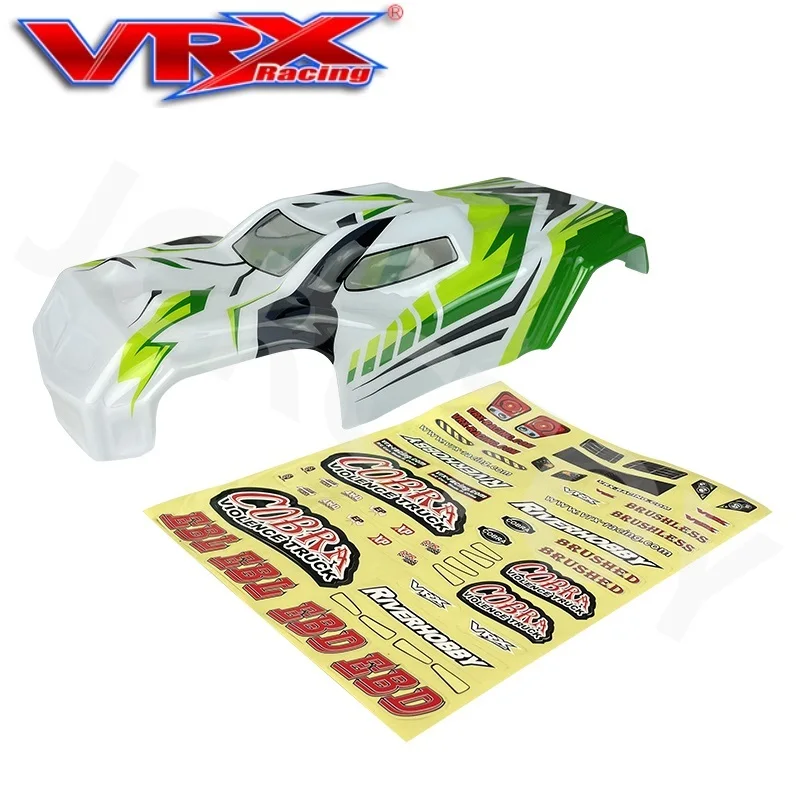 RC VRX R0249 R0250 325Mm ฐานล้อ PVC Body Shell W/สติกเกอร์สำหรับ1/8 VRX Racing RH817 RH818 COBRA 4WD ไฟฟ้าอะไหล่รถบรรทุก