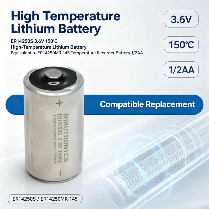 ER14250S 3.6V 150 Degree High-temperature Lithium Battery Is Equivalent To ER14250MR-145 Temperature Recorder Battery 1/2AA