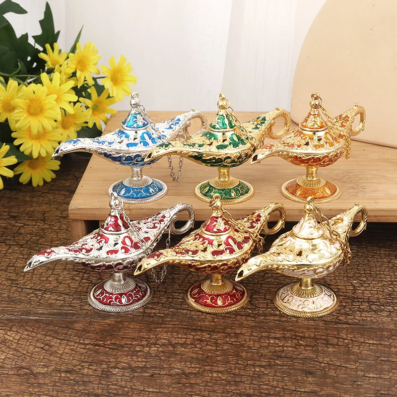 New Style Aladdin's Magic Lamp Metal Wishing Lamp Art Decoration, Retro European-style Craft