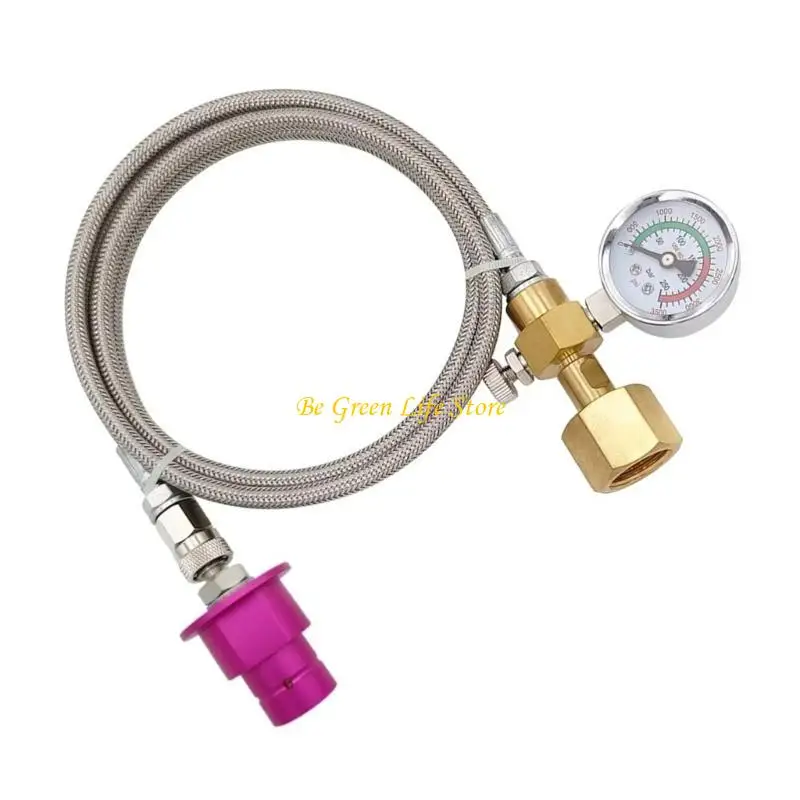 M7DF Quick Co2 Adapter with Flows Control Ball Valves CO2 Cylinder Refill Station Filling Charging Adapter