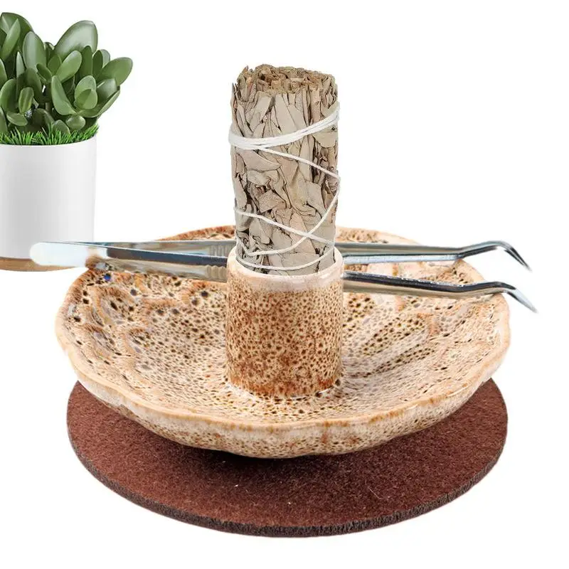 Palo Santo Holder Burner Ceramic Incense Holder Lotus Pattern Sage Bowl Palo Santo Burner Ceramic Sage Burner Incense Holder