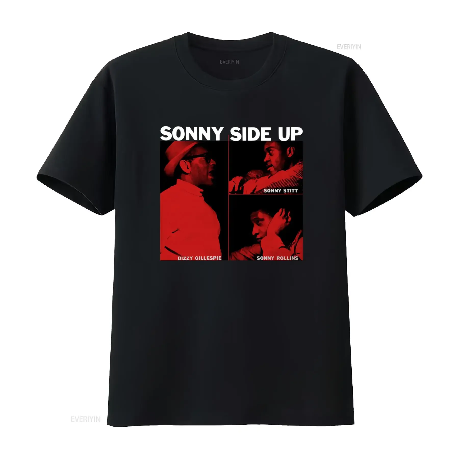 50s Jazz Legends Sonny Rollins Dizzy Gillespie Stitt Side Up T Shirt vintage Washed Top For Everyday Wear Comfortable
