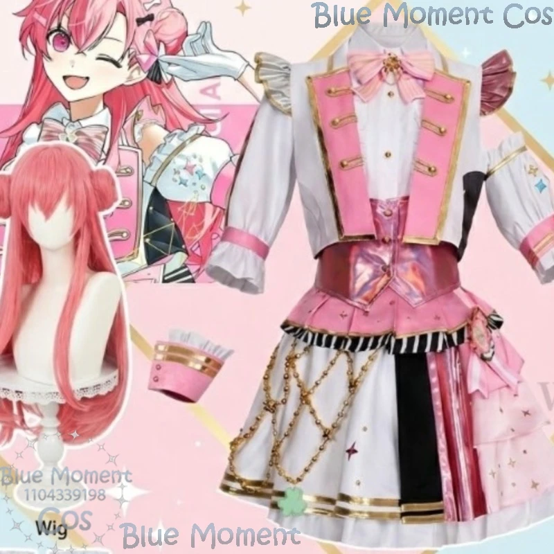 

Anime Game Project Sekai Fifth Anniversary Cosplay Momoi Airi New Idol Uniform Pink Cake Dress Wig Halloween Navidad Carnaval