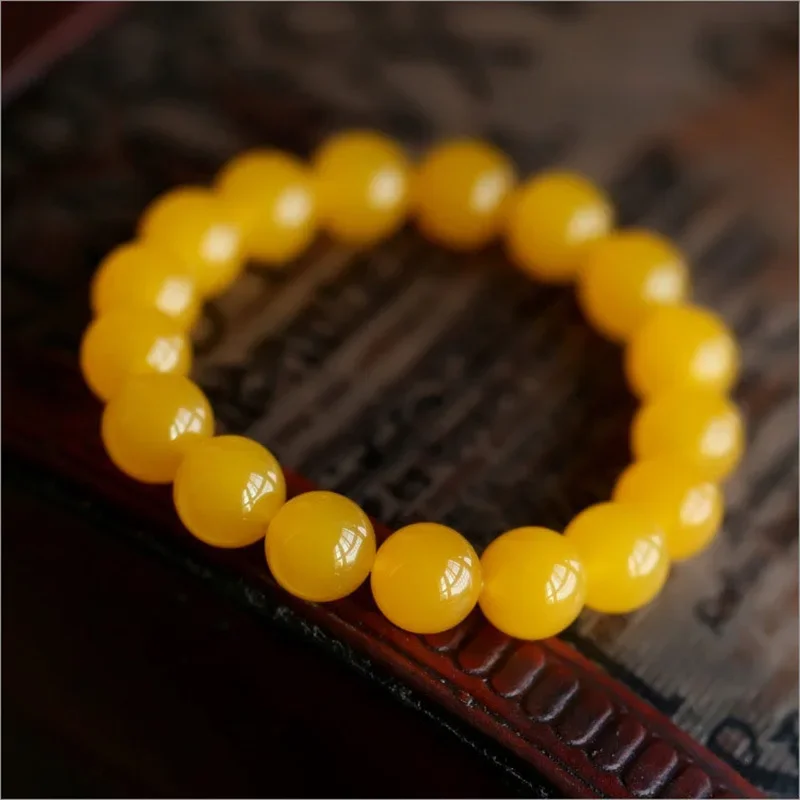 Pure natural yellow Agate Bracelet Jewellery bracelet for men and women money transfer lucrative Topaz chalcedony Jewelry Bracel