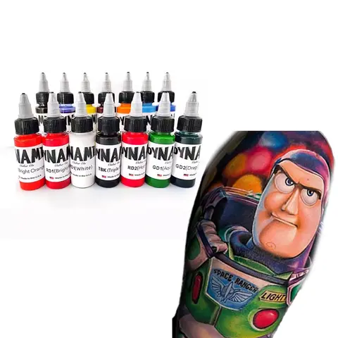 30ml/1oz Tattoo Inks 14-color Tattoo Practice Pigment Professional Tattoo Supplies for 3D Makeup Beauty Skin Body Art Painting