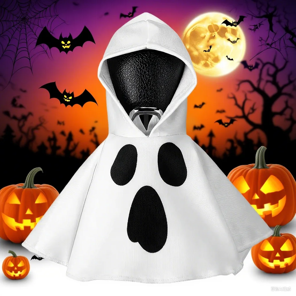 

Halloween Car Gear Shift Mini Ghost Hoodie Decoration Fits Manual Transmission Car Car Shift Lever Automobile Interior Decor