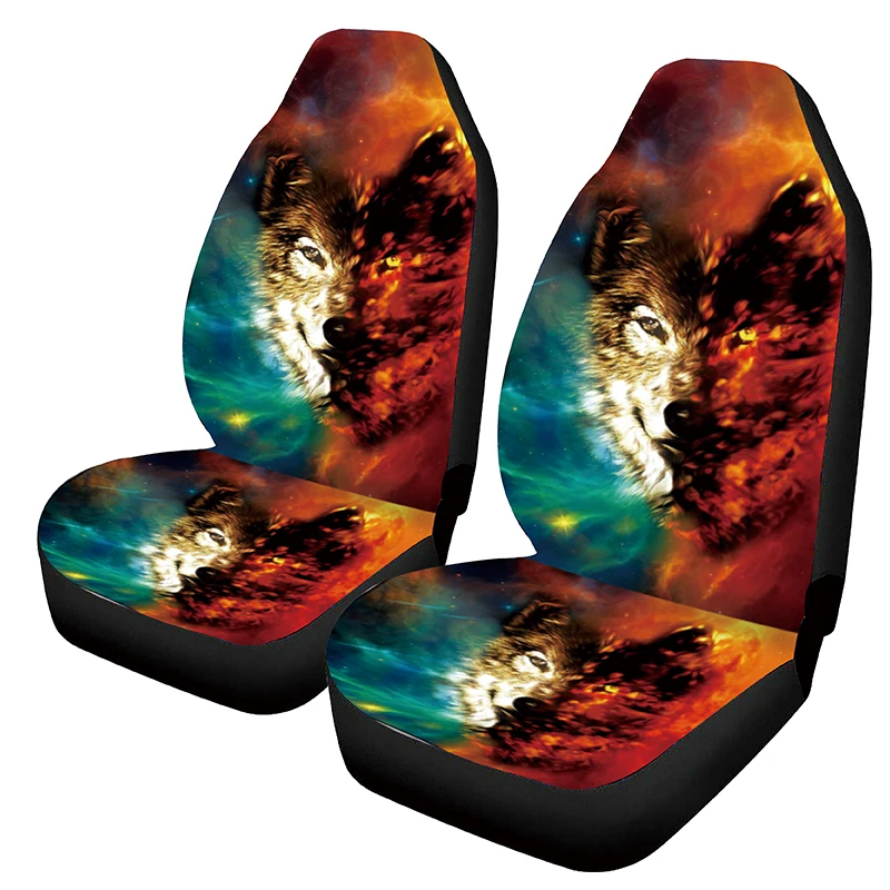 Customized 16 Styles Of Car Seat Cover Custom Printing Universal Front Protector Accessories Cushion Set