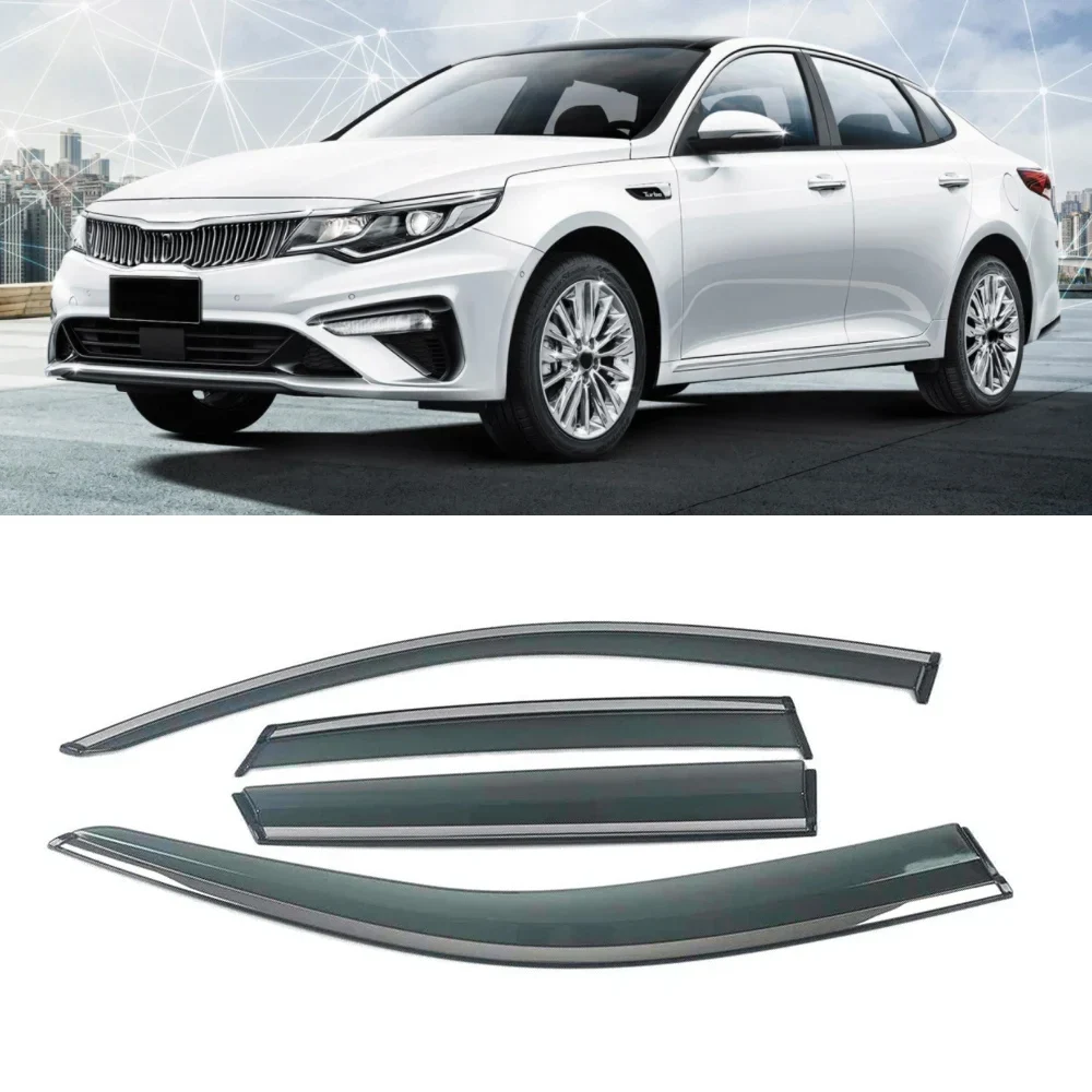 

For KIA K5 DL3 2020-2023 Car Side PC Window Visor Rain Guard Vent Cover Wind Deflectors Awnings Shelters