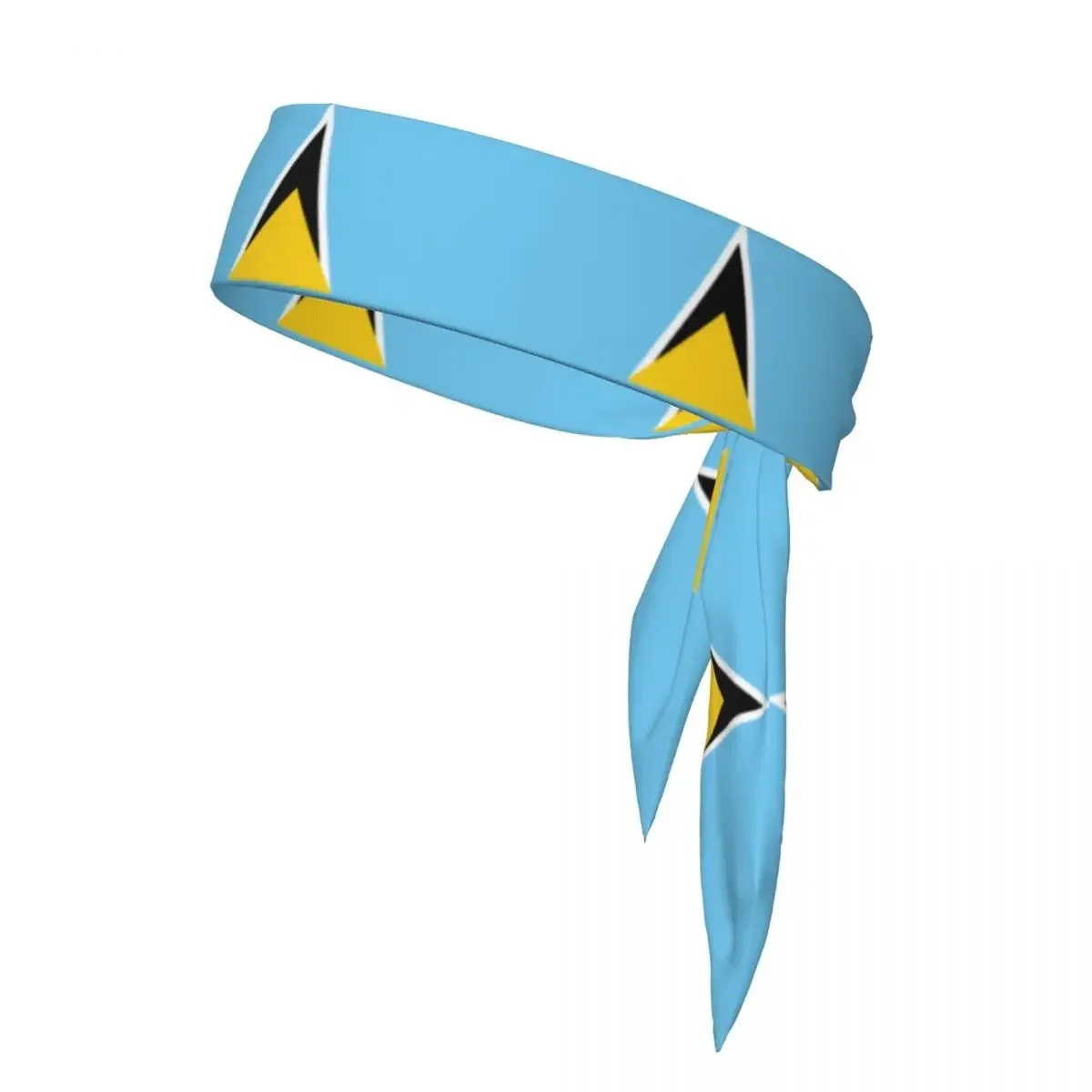 

Bandanas Hairband Head Tie Saint Lucia Flag Sports Headband for Running Tennis Karate Athletics Brief Style