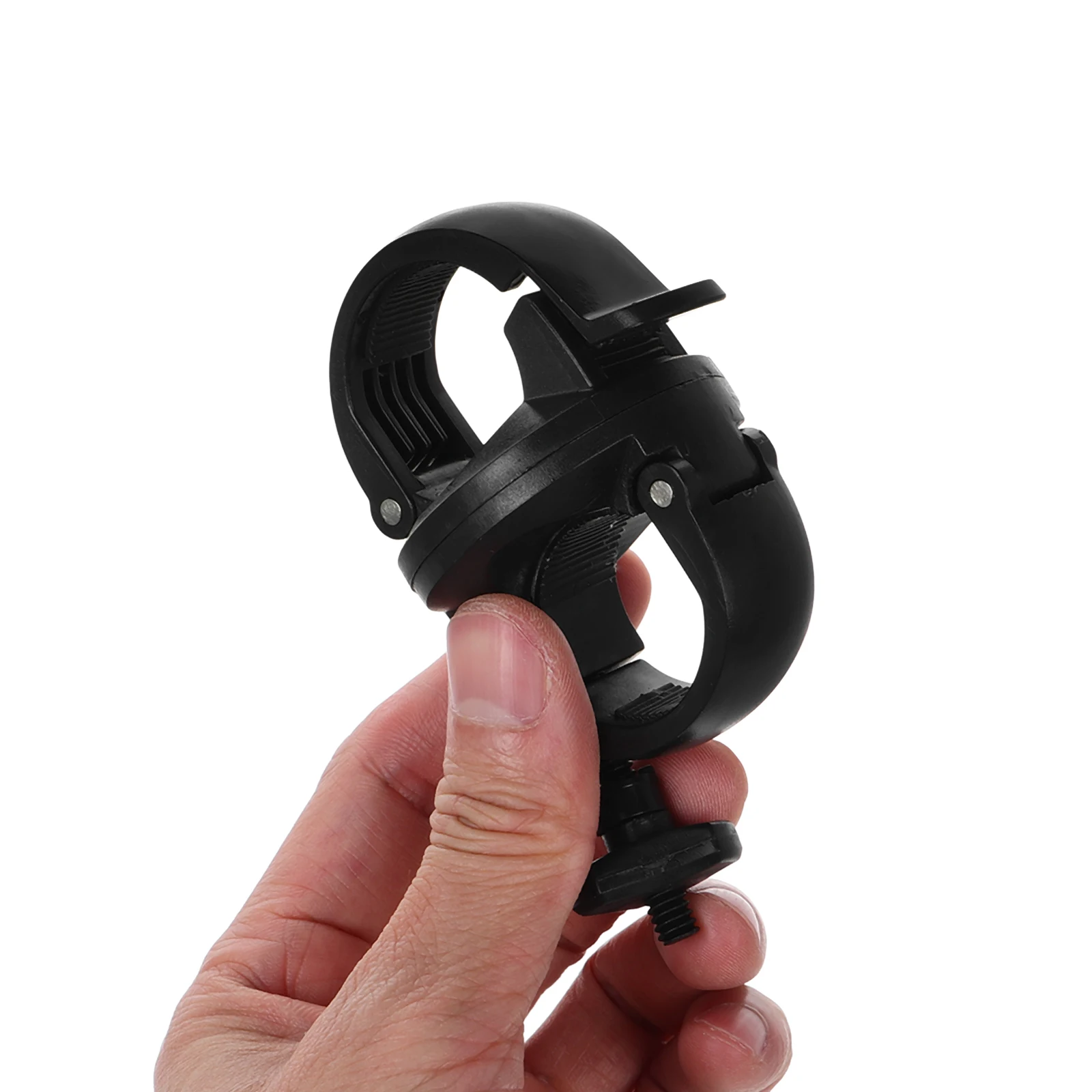 

2pcs Bicycle Light Mount Black Abs Adjustable Angle Headlight Holder Flashlight Bracket Stable Sturdy Wide Compatibility Easy