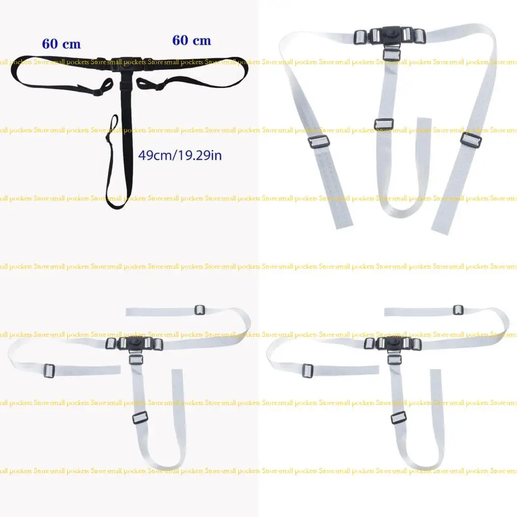 R1WD Comfortable 3 Point Child Safety Harness for Infant High Chair and Stroller Use