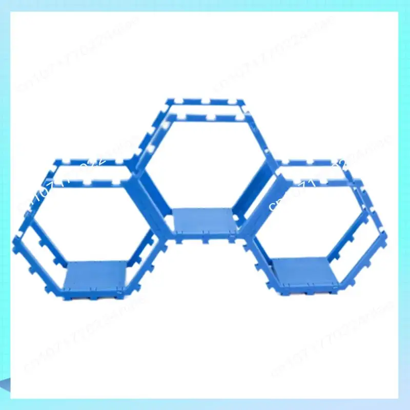 A17Z cadre d'épissure Hexagonal en nid d'abeille épissage support de rangement en nid d'abeille présentoir bleu
