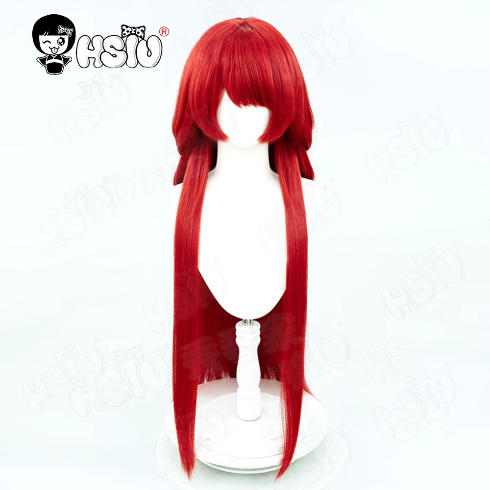 Uesugi Erii Cosplay Wig HSIU 100CM Special Red Long Hair Synthetic Wig+Wig cap Anime Dragon Raja Uesugi Erii Cosplay