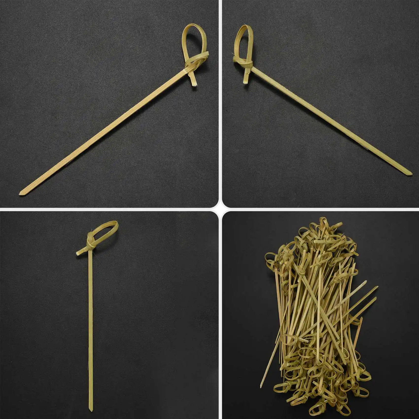 BVBV 300 팩 대나무 칵테일 추천 칵테일 이쑤시개 대나무 꼬치 전채용 이쑤시개 4인치