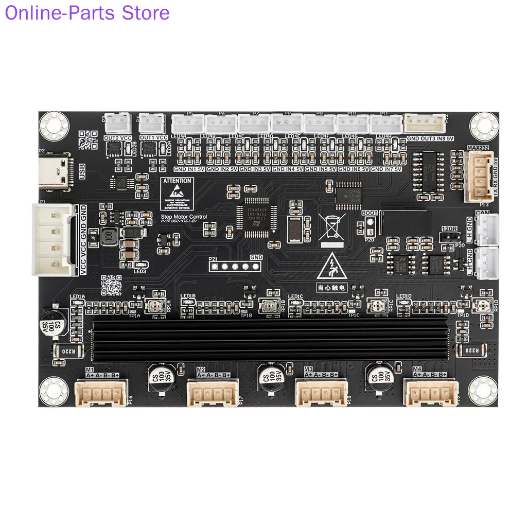 

Four Axis Stepper Motor Control Board with Drive 42 Stepper Motor Acceleration and Deceleration 58 Visual Programming