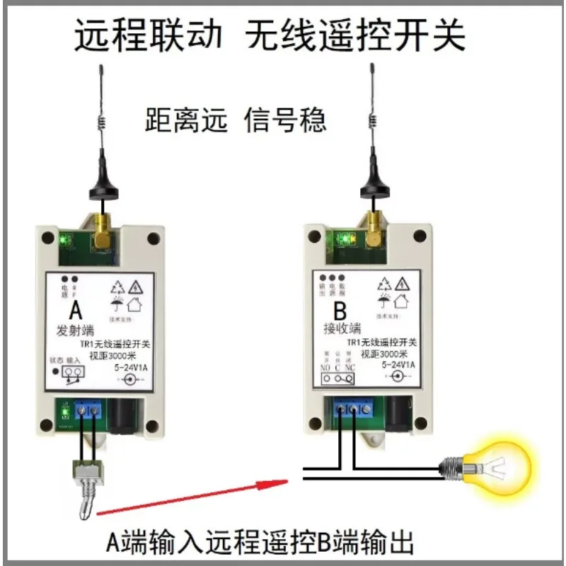 1‑Channel Wireless Automatic Water Level Control Switch 1000M Long‑Distance Remote Control Switch
