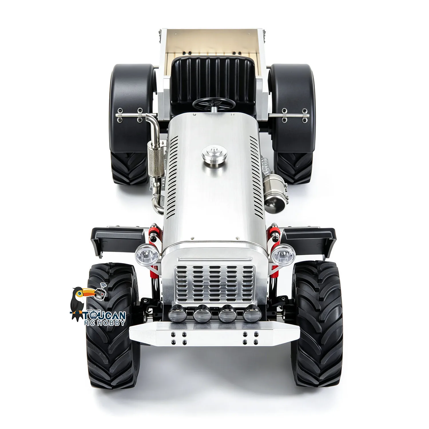 MD 1/10 Metal 4x4 RC Tractor MD009 Remote Controlled Dual Motor Winch Axles Differential Lock Radio Light System No Battery