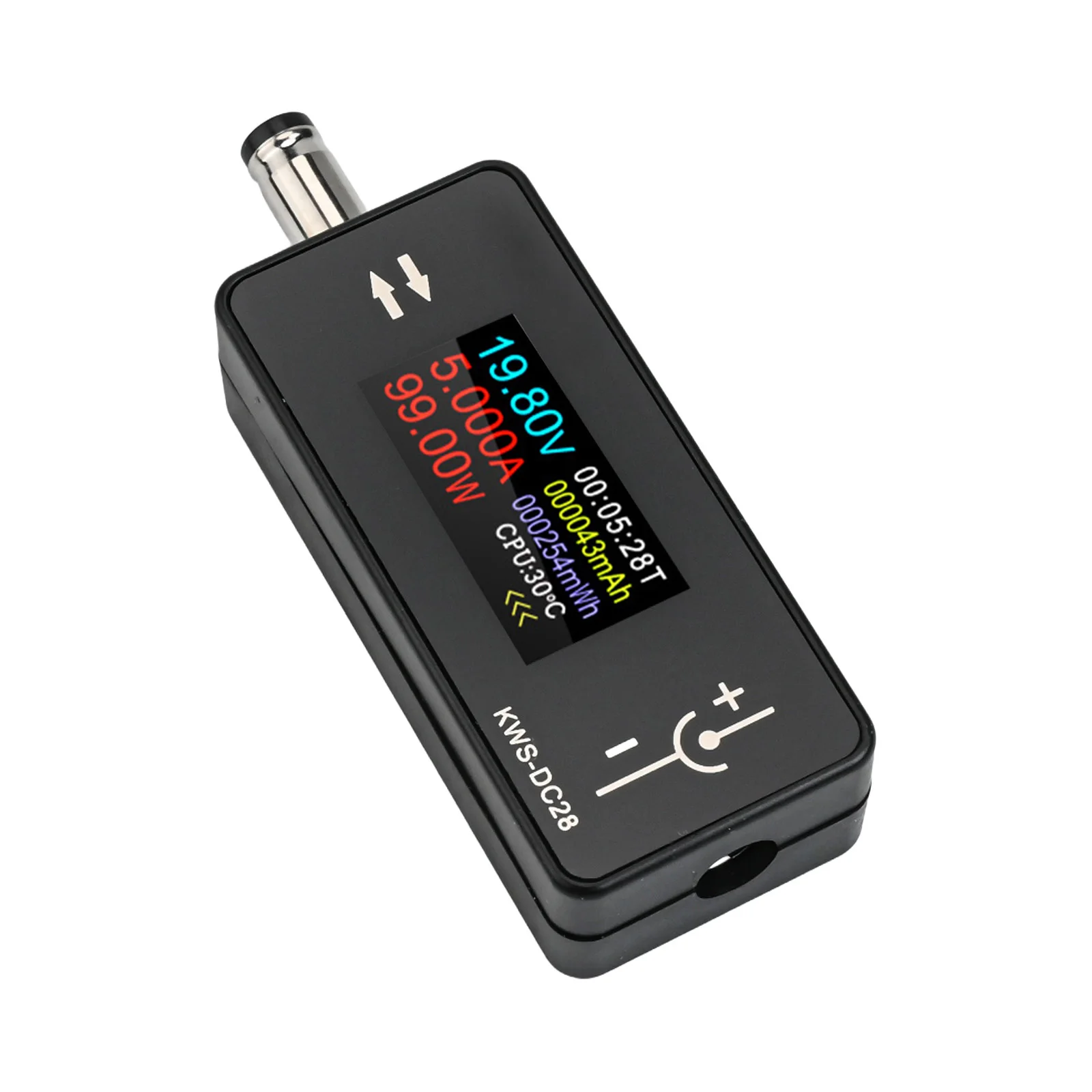 TFT Display Tester KWS-DC28 Tester Monitoring Power Status Black Compatible With DC Devices Display Multiple Data