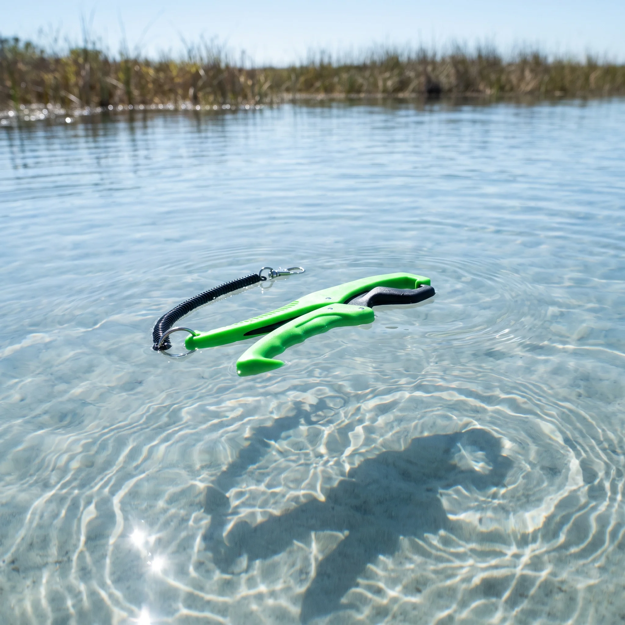 Goture Floating Fish Lip Gripper ABS Plastic Fish Grabber Controller Anti‑Lost Coiled Lanyard Portable Fishing Accessory