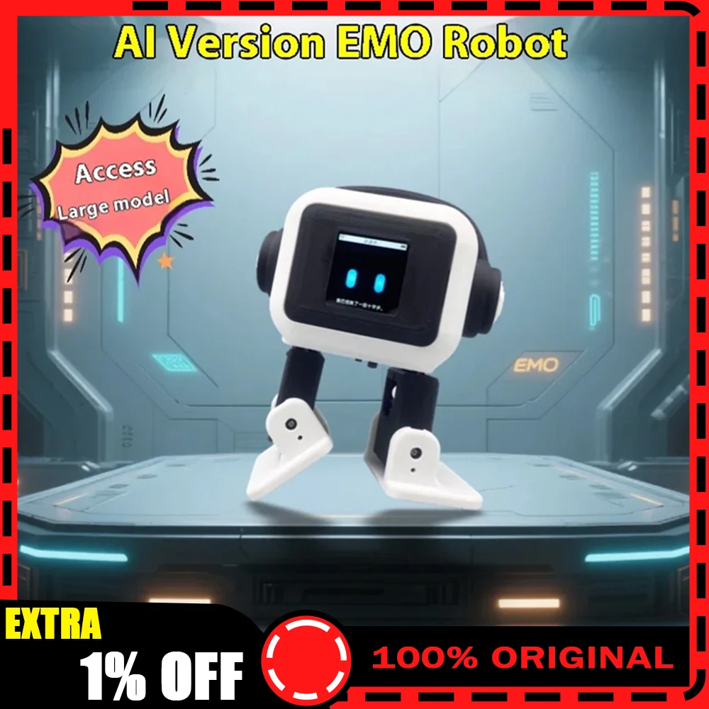 AI EMO روبوت ESP32-S3 التحكم الرئيسي 1.54 بوصة شاشة ذكي روبوت تفاعلي التعرف على بصمات الصوت رفيق للطفل