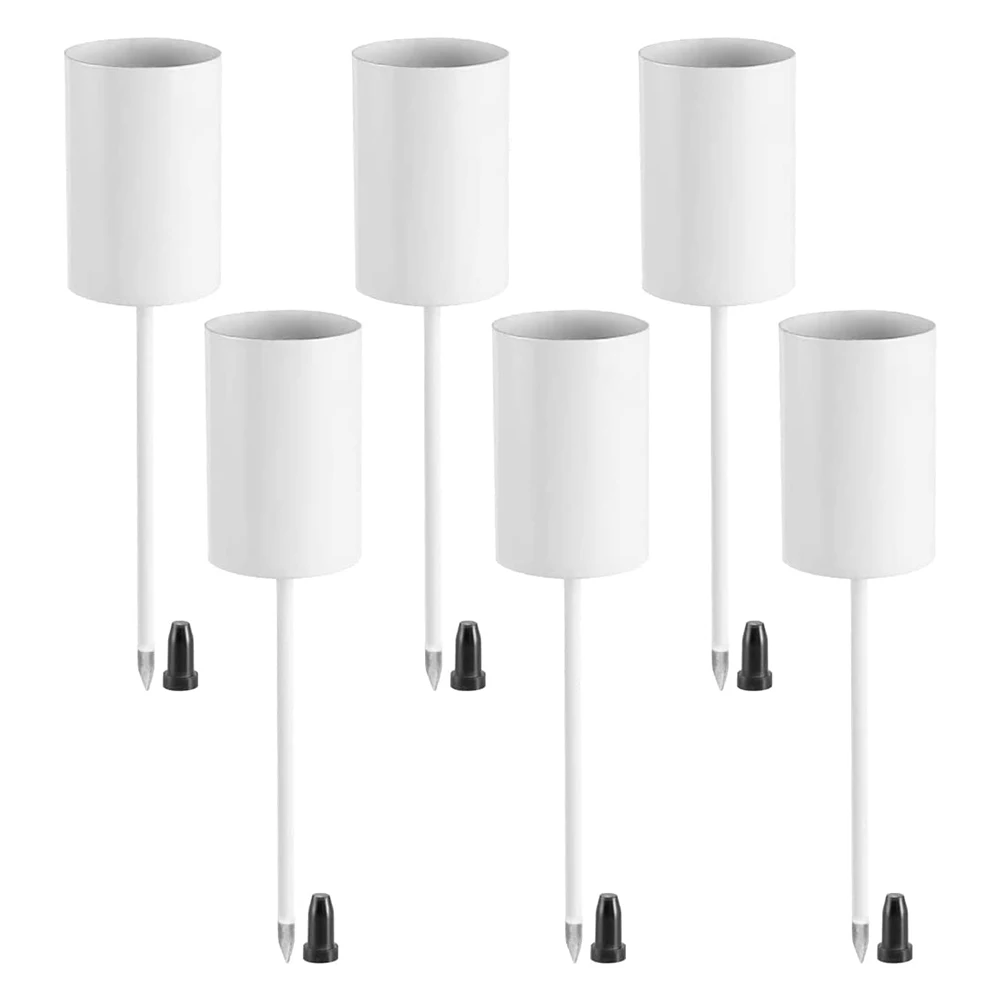 Candle Holders, Advent Wreath, Candle Sticks, Advent Wreath, Candle Holder, Taper Candles with Skewer, 6Pcs White