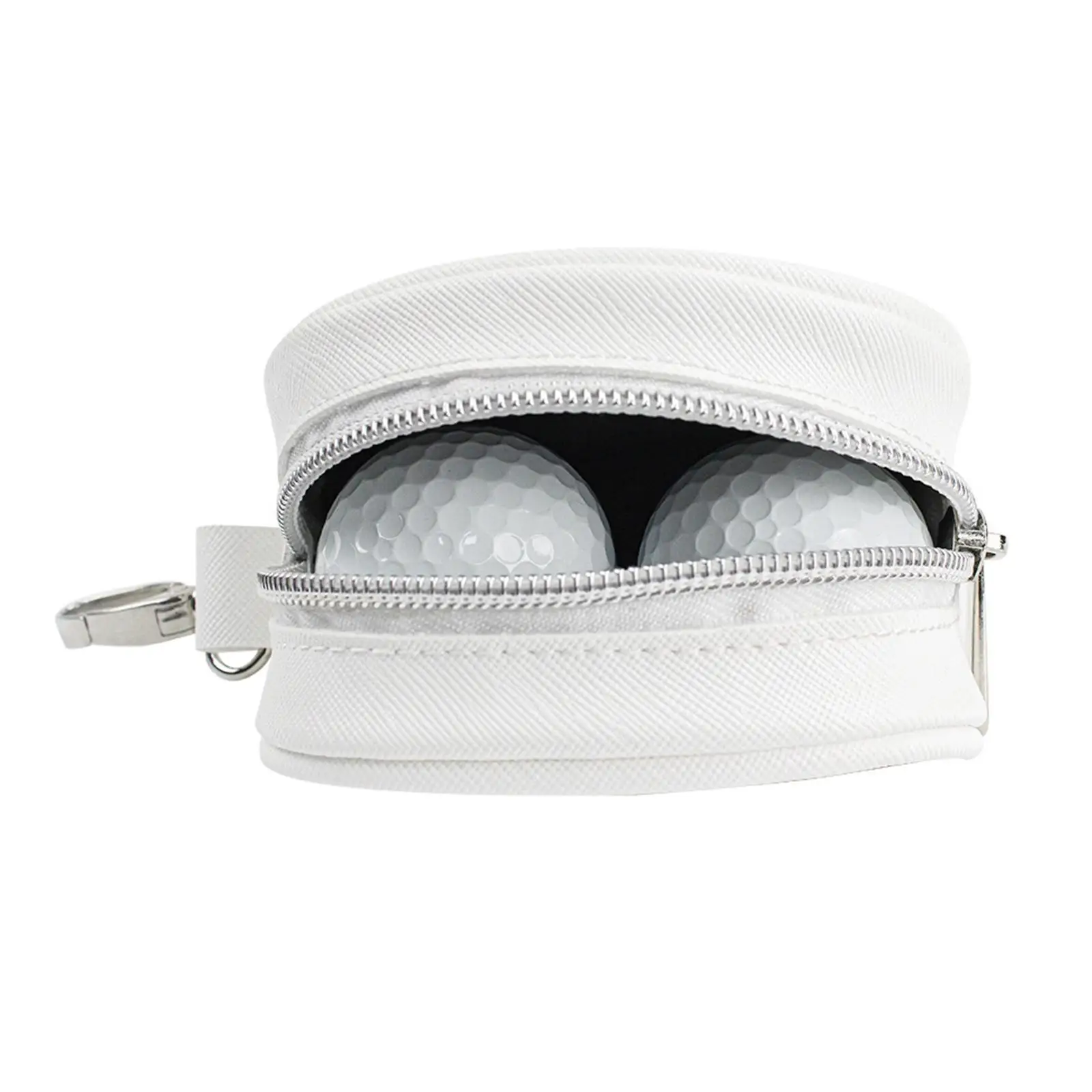 Portable Golf Ball Pouch Bag PU Leather Holder Case Compact Equipment Pocket for Training and Matches