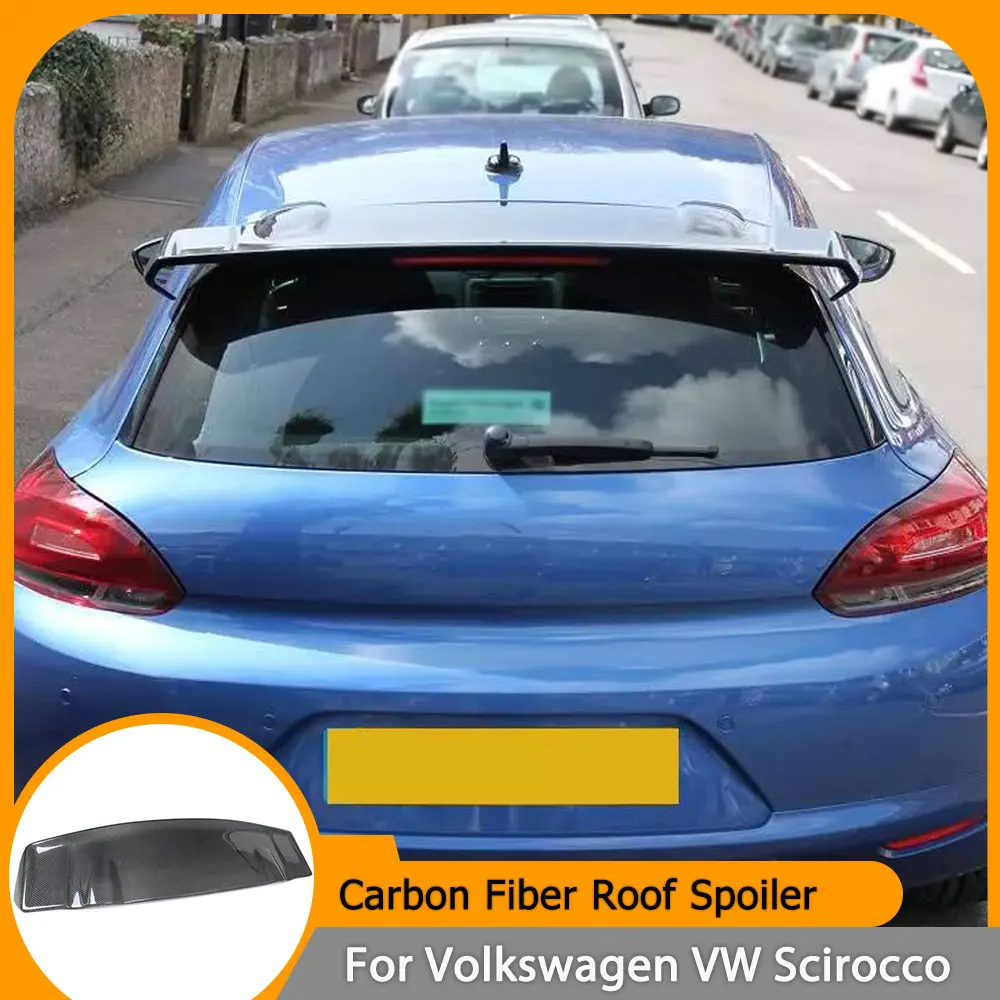 

Carbon Fiber / FRP Rear Trunk Roof Lip Wing Window Spoiler for Volkswagen VW Scirocco 2008 - 2013 Non for R Rline Car Styling