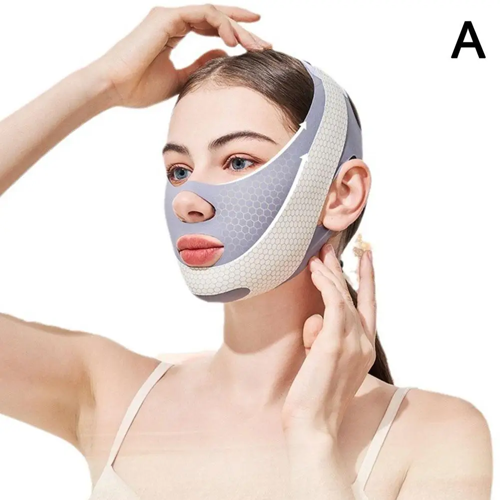 Chin Cheek Slim Bandage V Shaper หน้ากากยกกระชับหน้ากากกําจัดยก Anti-Wrinkle หน้ากาก Face Chin Sleeping Do X1P0