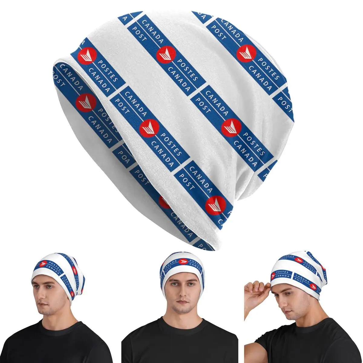 Canada Post Logo Billingual Warm Knitted Cap Fashion Bonnet Hat Autumn Winter Outdoor Beanies Hats for Unisex Adult