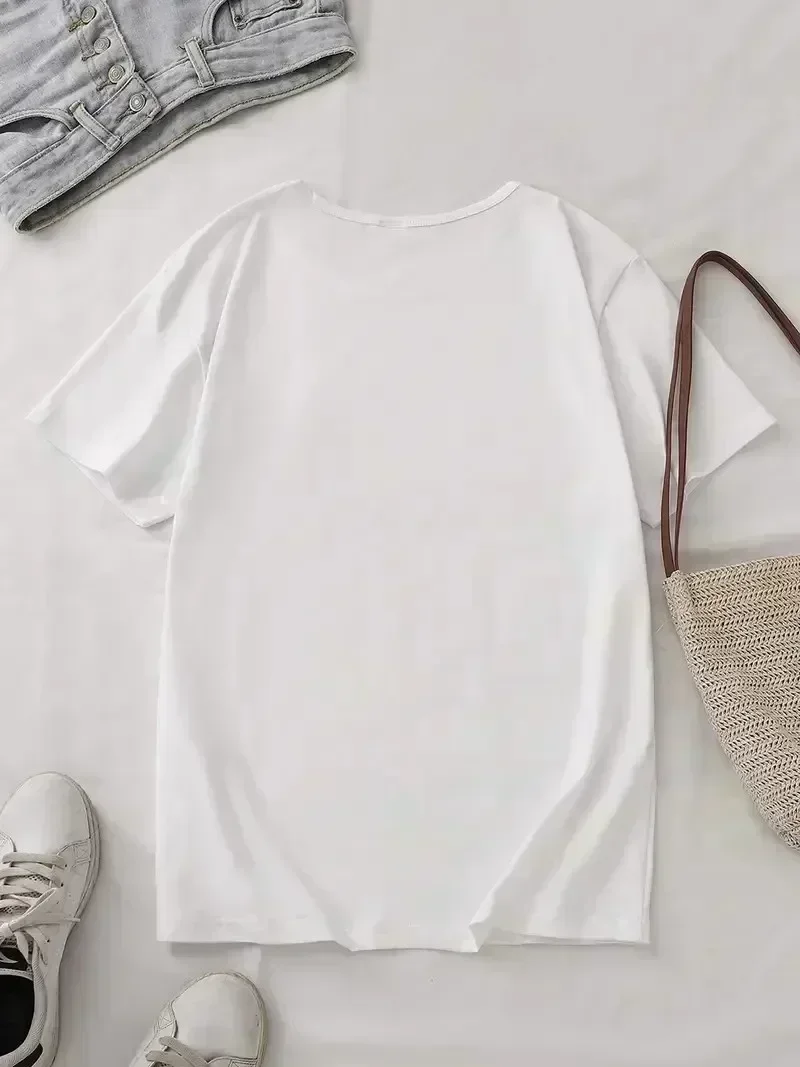 La Dolce Vita T-Shirt mit Zitronencocktail-Grafik, weißes Oberteil mit Rundhalsausschnitt, Bekleidung für Damen, Sommerkleidung für Mittelmeerinseln und Resorts – Detail 2