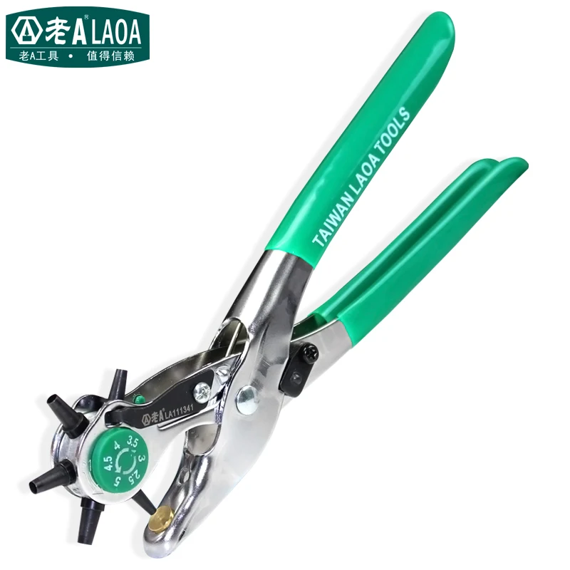 

LAOA Portable Punch Pliers Multifunction Leather Belt Punch ,Book Puncher Watchband Modify 2.5mm/3.0mm/3.5mm/4.0mm/4.5mm/5.0mm