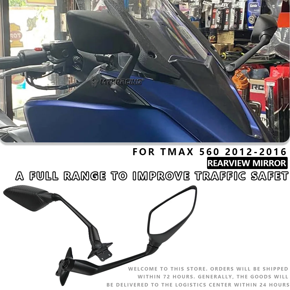 

For YAMAHA TMAX Forward Moving Rearview Holder Bracket Mirror TMAX 530 TMAX 560 Left & Right Side Rear View Mirrors