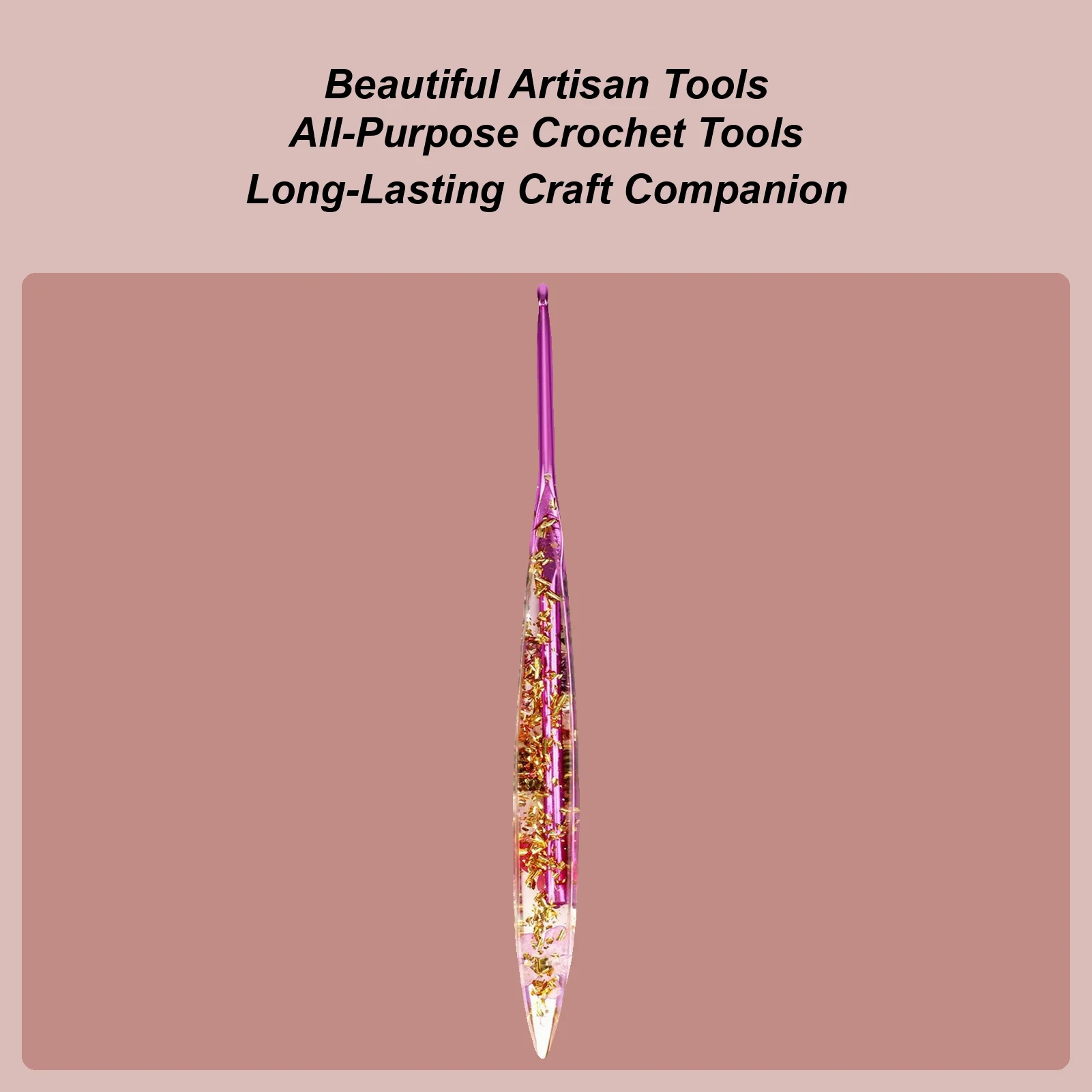 خطاف كروشيه مريح قبضة الأزهار خطاف كروشيه للحياكة عدم الانزلاق الحياكة أداة لوازم الحرفية للمبتدئين النساء البالغات #1