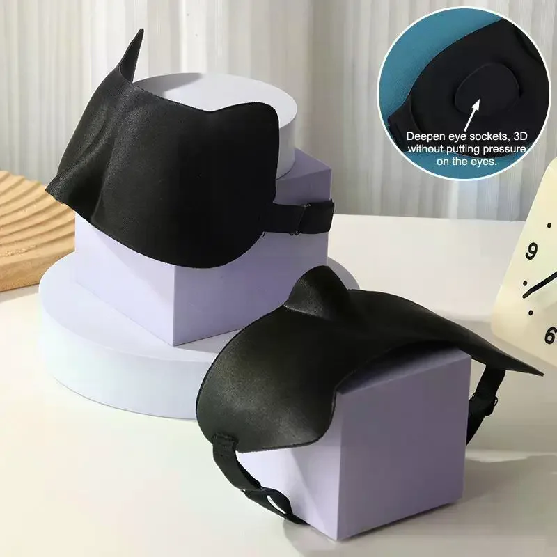 

3D Sleeping Eye Mask Soft Skin-Friendly Breathable Light Blocking Eye Cover Travel Rest Lunch Break Blockout Light Eyeshade