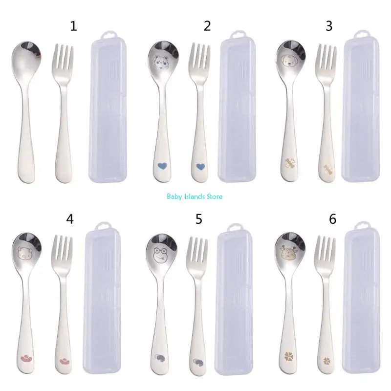 K92D صغير الفولاذ المقاوم للصدأ ملعقة من الفولاذ المقاوم للصدأ و Fork Caltlery Resily Feeding Supplies