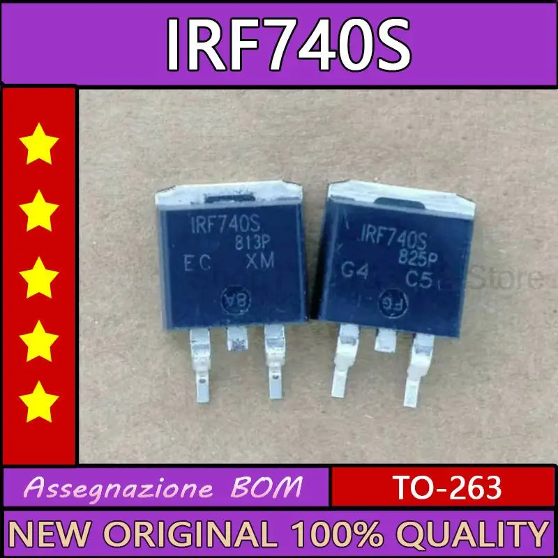 NEWOriginal 5PCS/Lot IRF740S IRF740SPBF IRF740AS F740AS TO-263 10A 400V N-ch Power MOSFET