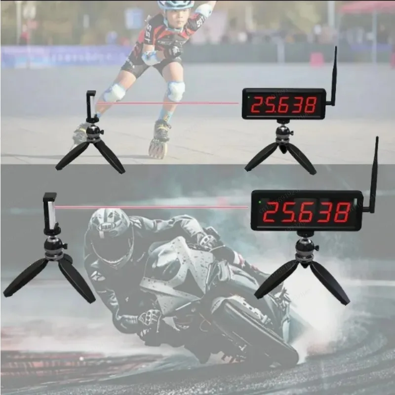Racing Wireless Laser Timer Military Training Sprint Physical Fitness Test Sports Timing Remote Large Screen Synchronous Display