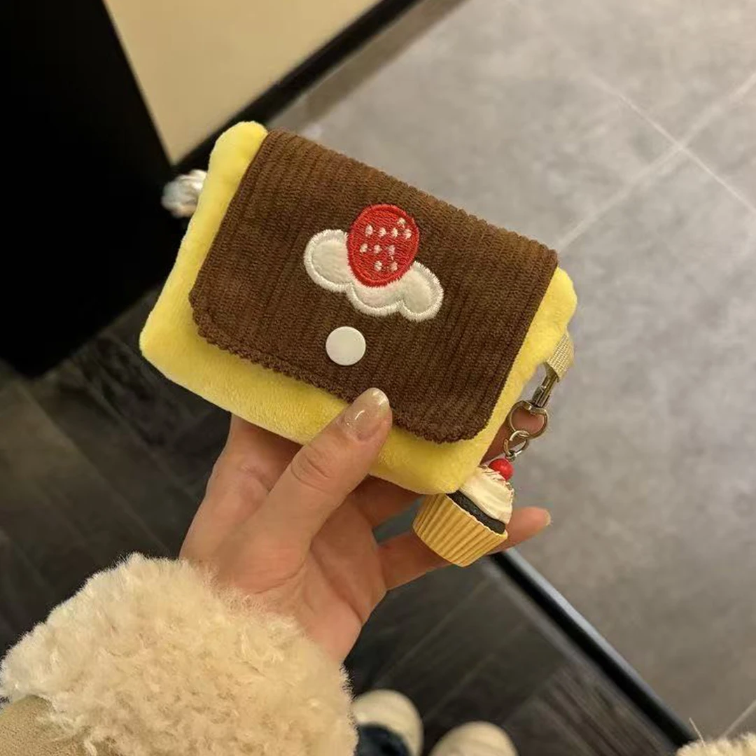 Niedliche Pudding-CCD-Aufbewahrungstasche, Kartentasche, Münzbörse, Kopfhörertasche, tragbare kleine Tasche, Herbst-Winter, koreanische süße Handgepäcktasche, Geschenk
